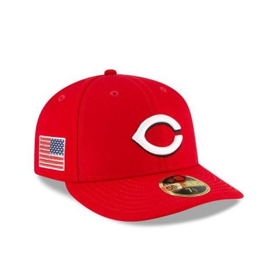 Sapca New Era Cincinnati Reds MLB Crystals from Swarovski Flag Low Profile 59FIFTY Fitted - Rosii